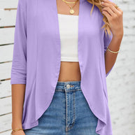 WW | Daily Simplicity Solid Flounce V-Ausschnitt Oberbekleidung