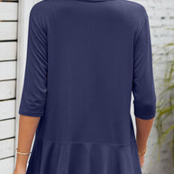 WW | Daily Simplicity Solid Flounce V-Ausschnitt Oberbekleidung