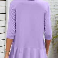 WW | Daily Simplicity Solid Flounce V-Ausschnitt Oberbekleidung