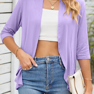 WW | Daily Simplicity Solid Flounce V-Ausschnitt Oberbekleidung