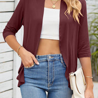 WW | Daily Simplicity Solid Flounce V-Ausschnitt Oberbekleidung