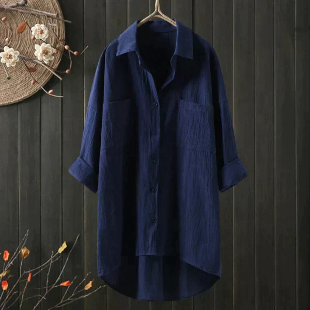 W&W Mode | Damen Leinenbluse Mit Oversize Schnitt