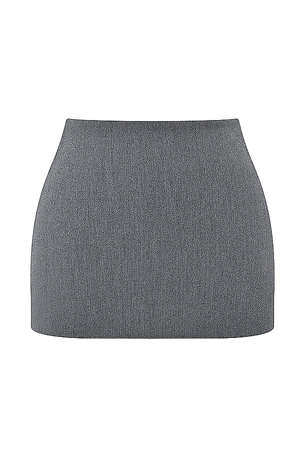 WW | Graues Korsett mit Spitzen Rücken und A-Linien-Minikleid