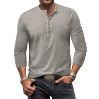 WW | Henley Shirt Für Herren Mit Langen Ärmeln