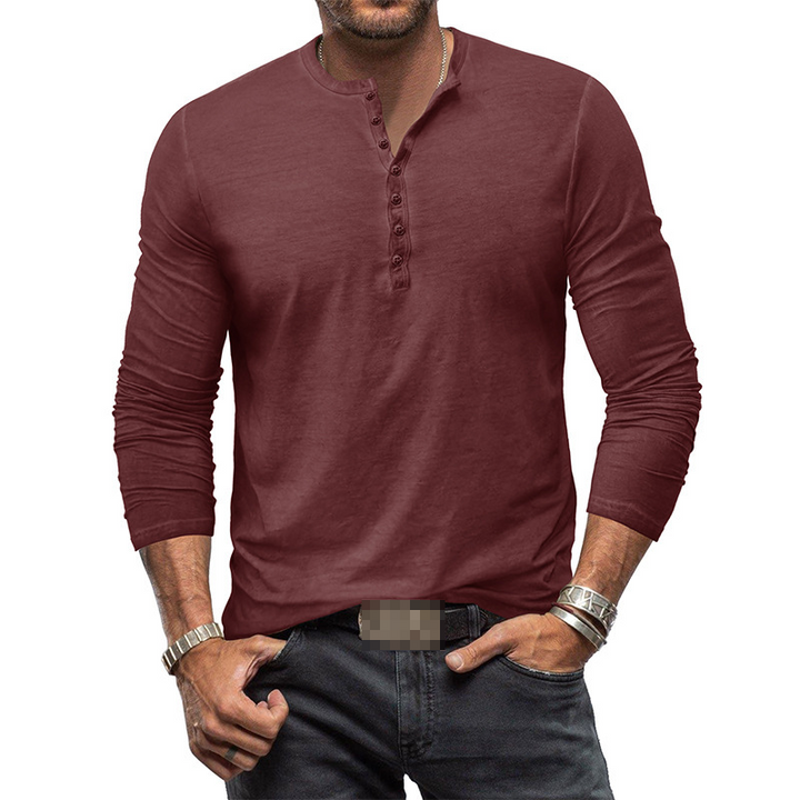W&W Mode | Henley Shirt Für Herren Mit Langen Ärmeln