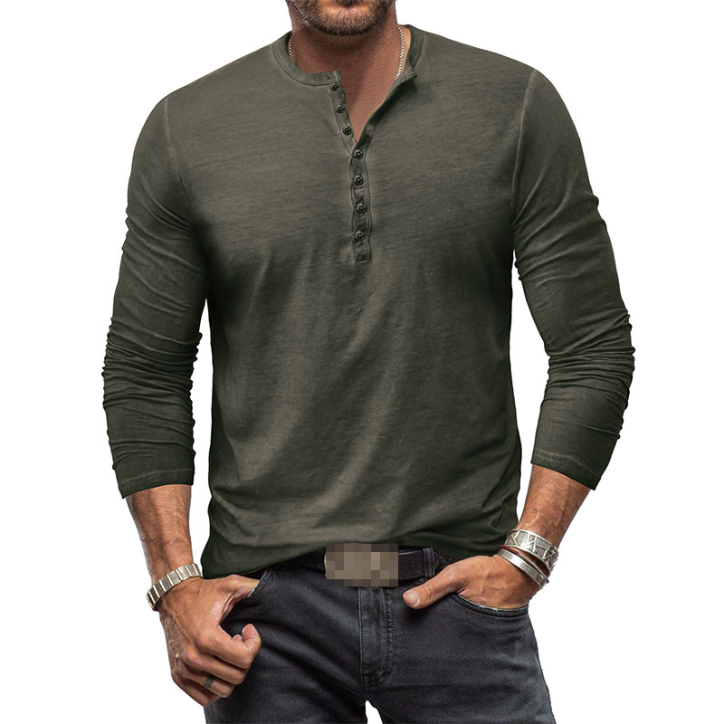 W&W Mode | Henley Shirt Für Herren Mit Langen Ärmeln