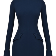 WW | Strick Bodycon Taschen Detail Mini Kleid