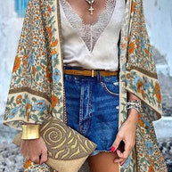 WW | College Print Patchwork Strickjacke Kragen Außenbekleidung