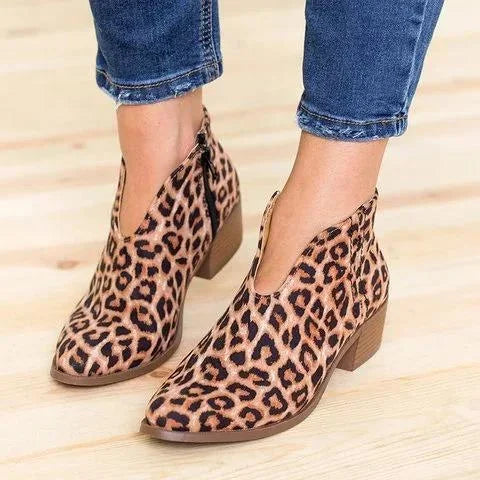 W&W Mode | Sexede Ankelstiefel Mit V-Ausschnitt Reißverschluss Für Frauen
