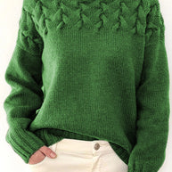 WW | Lässiger Einfarbiger Strickpullover mit Rollkragen - 11 Farben