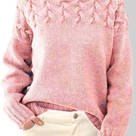 WW | Lässiger Einfarbiger Strickpullover mit Rollkragen - 11 Farben