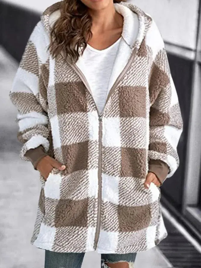 W&W Mode - Fleecejacke mit Kapuze für Damen