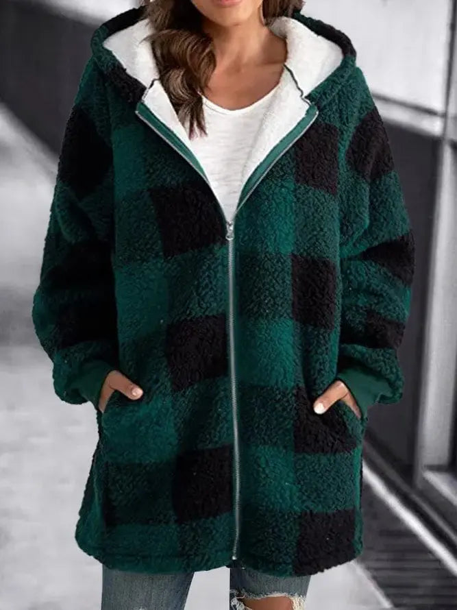 W&W Mode - Fleecejacke mit Kapuze für Damen