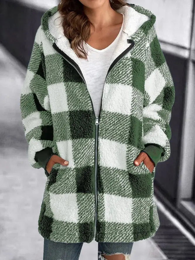 W&W Mode - Fleecejacke mit Kapuze für Damen