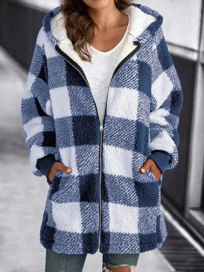 W&W Mode - Fleecejacke mit Kapuze für Damen
