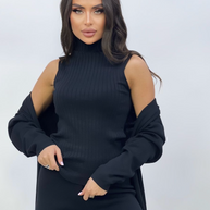 WW | Damen Luxus 3 Teiliges Strick Co Ord Satz Weich & Dehnbar