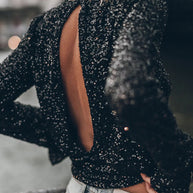 WW | Elegantes Oberteil Mit Rundhalsausschnitt Und Pailletten Für Damen