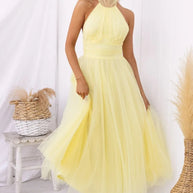 WW | Halter Tüll Midi Kleid