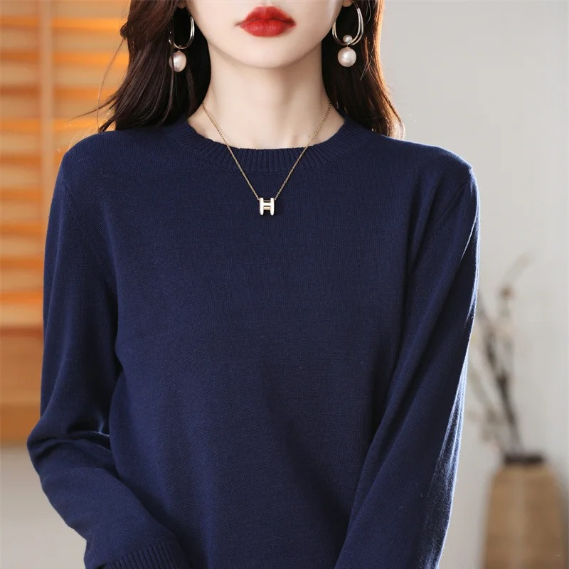 WW | Cashmere Pullover Damen Klassischer Rundhals, Weich & Atmungsaktiv