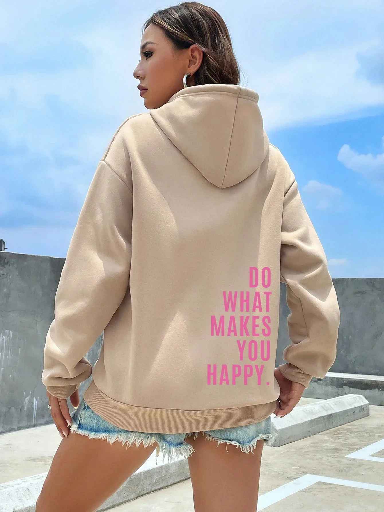 WW - Damen Hoodie - Lässiger Streetstyle mit Schriftzug