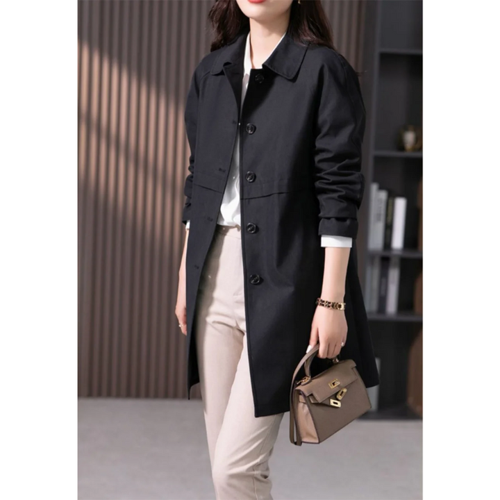 W&W Mode | Klassischer Trenchcoat Damen, Einfach Gebunden, Taillierter Damenmantel
