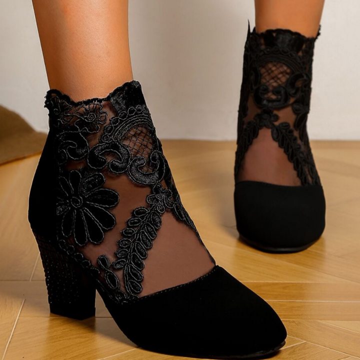 W&W Mode | Bestickte High-Heel-Stiefel - Trendy Footwear