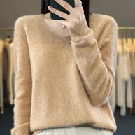 WW | Cashmere Pullover Damen Eleganter V-ausschnitt, Weich & Komfortabel