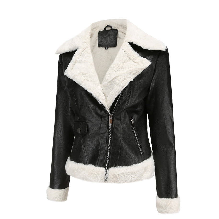 WW | Winterlederjacke mit Fleece-Futter