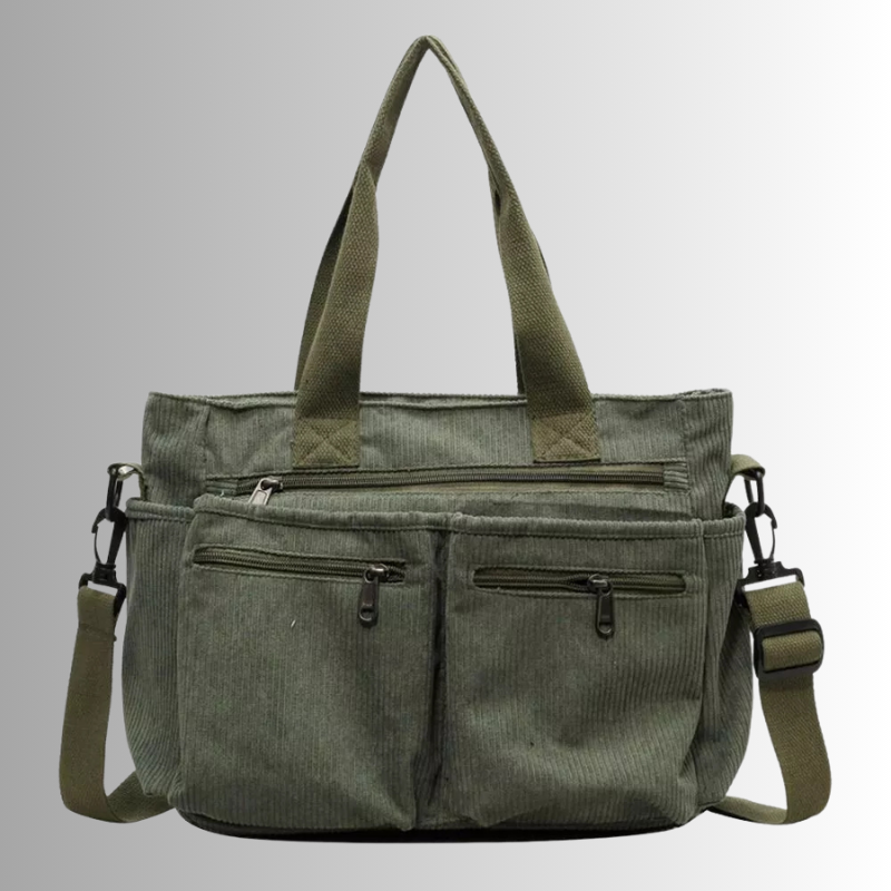 WW | Cord Schultertasche Mit Mehreren Taschen Für Damen