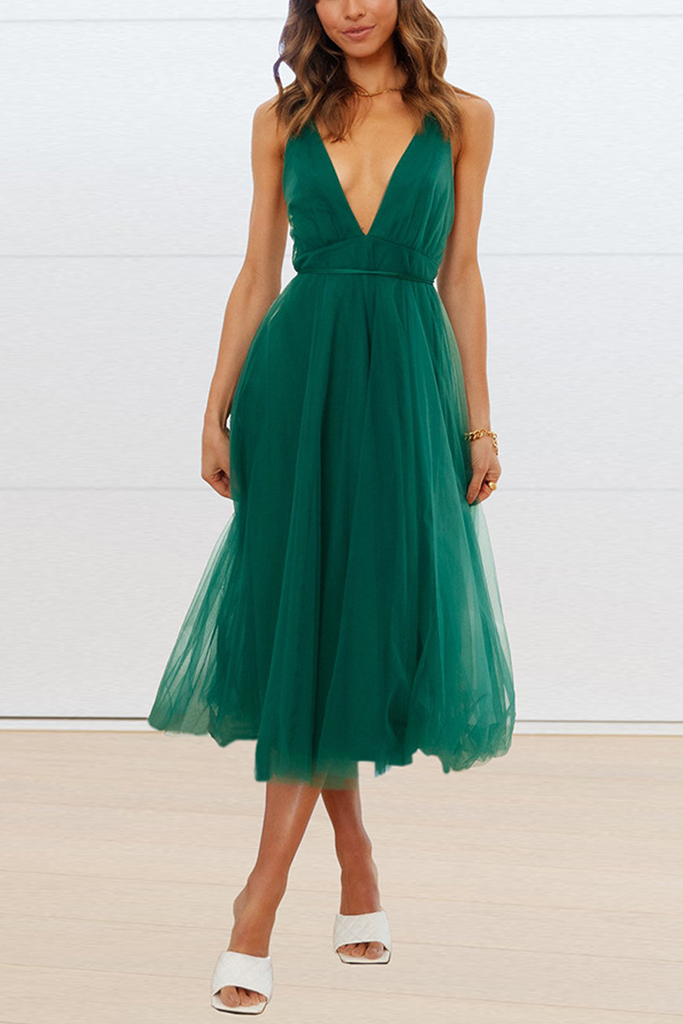 WW | Was Ich An Dir Mag Mesh Midi Kleid