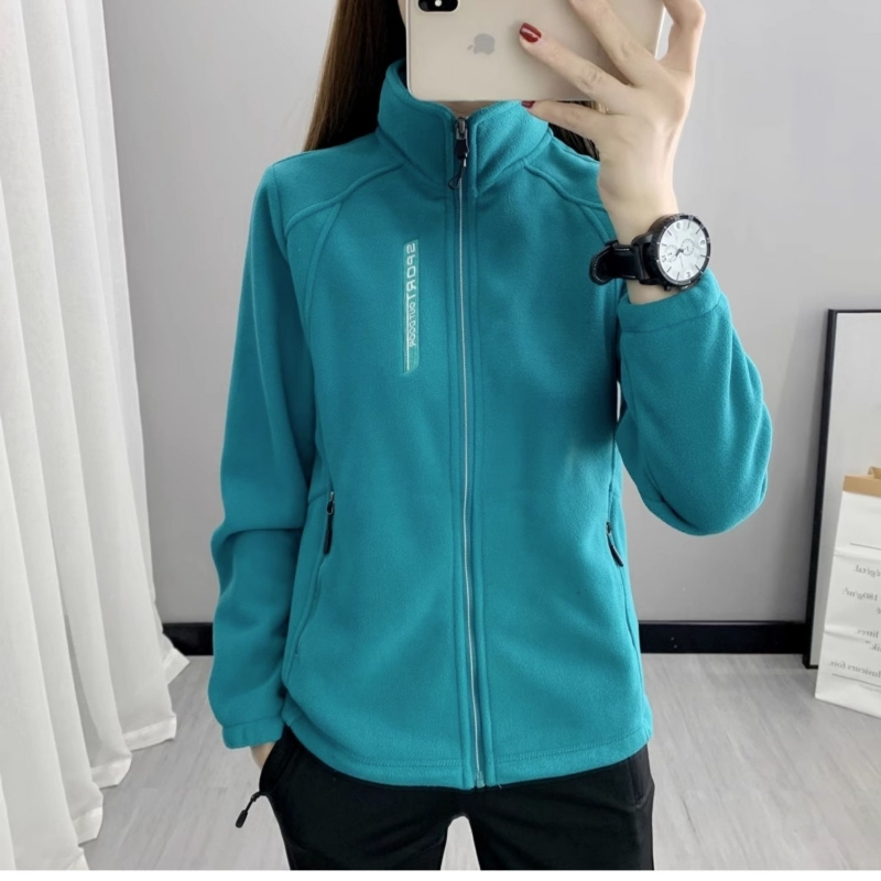 WW | Sportliches Fleece Weste Damen, Jacke mit Reißverschluss und Hohem Kragen