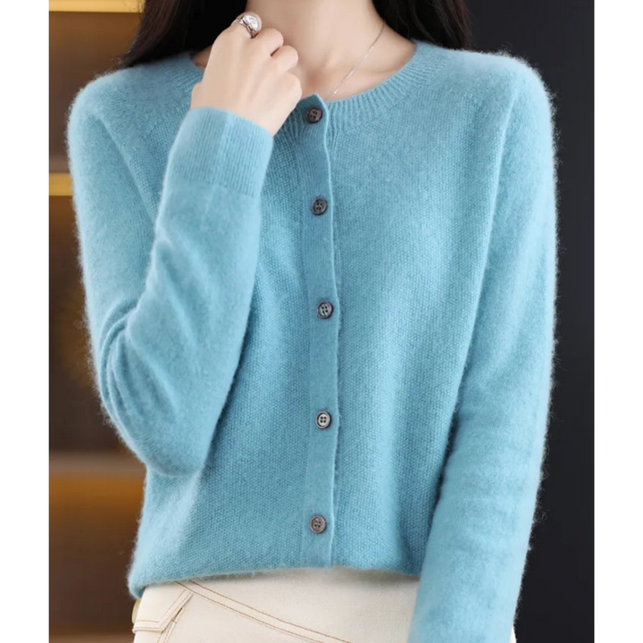 W&W Mode Damen Rundhals Cardigan Pullover