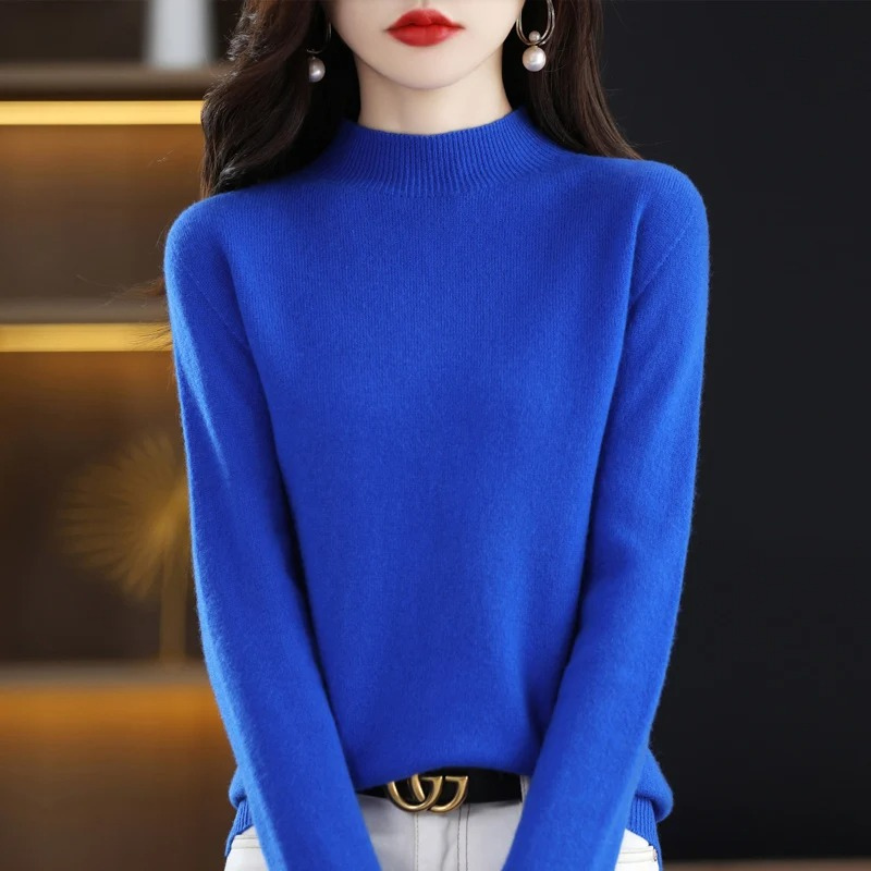 WW | Elegante Kaschmier Mix Damenpullover Weicher Feinstrickpullover