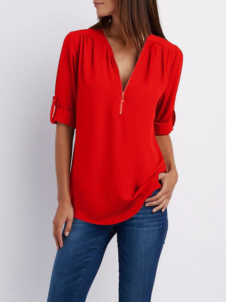 Maxime™ - Langärmelige Lockere Bluse