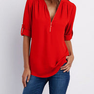 Maxime™ - Langärmelige Lockere Bluse