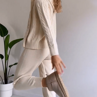 Anja™ - 2-teiliges Set mit Strickjacke und lässigem Jacquard-Pullover