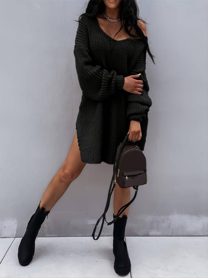 WW - Übergroßes Strickkleid