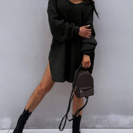 WW - Übergroßes Strickkleid