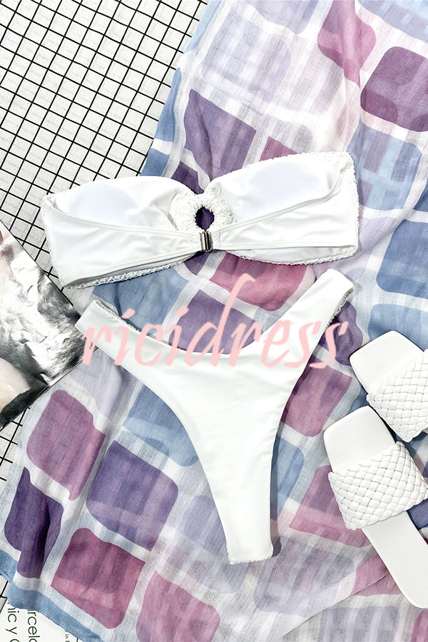 WW Bandeau-Bikini mit Ringausschnitt