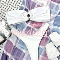 WW Bandeau-Bikini mit Ringausschnitt
