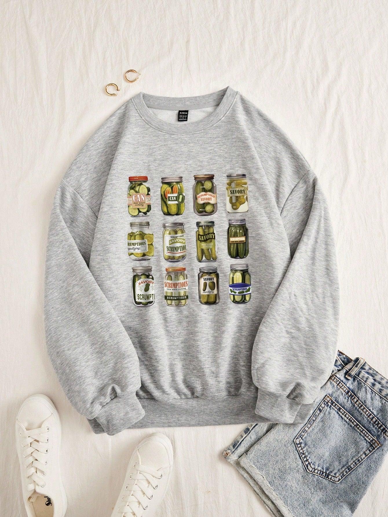 WW | Gestreiftes Sweatshirt mit Rosa Details für Damen