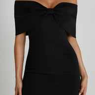 WW | Sexy Celebrities Uni mit Schleife Off the Shoulder Gewickelt Rock Kleider