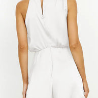 WW | Elegante Einfarbige Falt-Halteroverall