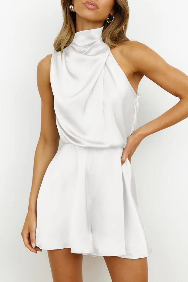 WW | Elegante Einfarbige Falt-Halteroverall