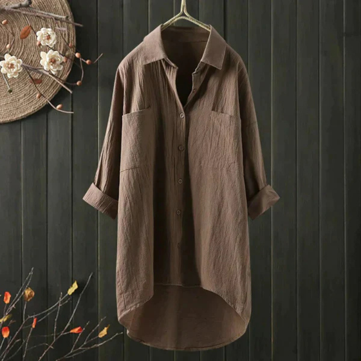 W&W Mode | Damen Leinenbluse Mit Oversize Schnitt