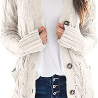 WW | Stylischer Plus-Size Mittel-langer Cardigan Pullover