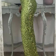 WW | Gerade Hose Mit Hohem Bund Und Pailletten Für Damen