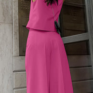 WW | Zweiteiliges Ärmelloses Business Lässig Ensemble