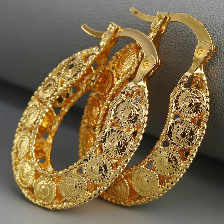 W&W Mode | 14kt Gold Einzigartige Gold Filigrane Chunky Creolen