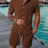 WW | Ärmelshirt Und Shorts Satz Für Männer